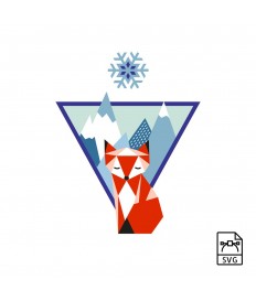 Mountain fox - Vector graphics