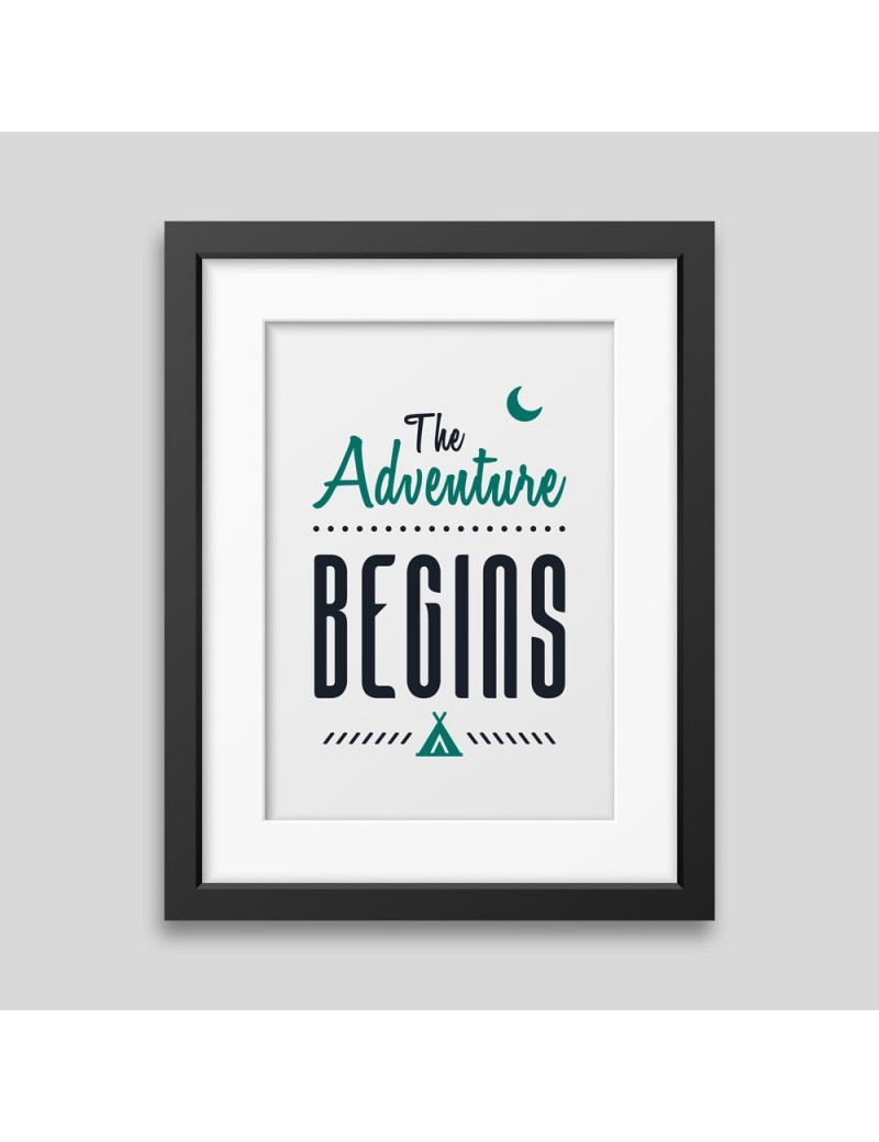 The adventure begins Framed poster